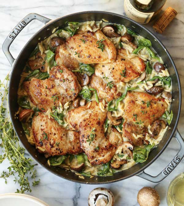 CT September Happenings Chicken & Mushroom Orzo